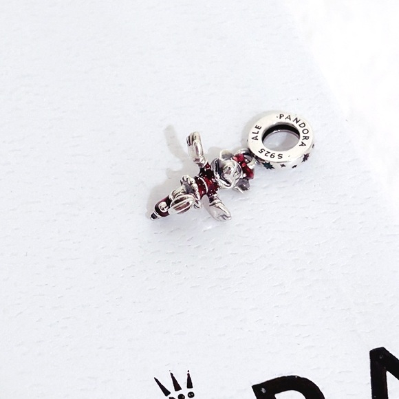 PANDORA Christmas Disney Minnie Mouse Ice Skating Dangle Charm w/box - Picture 6 of 8